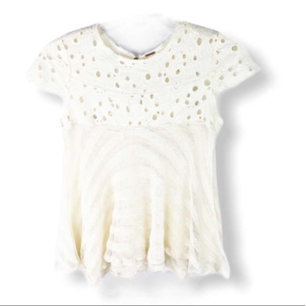 [Free People] Perforated Knit Top